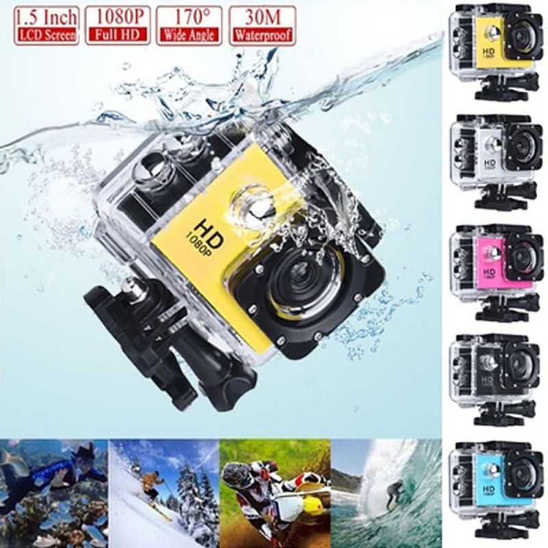 Caméra Sport Étanche 30 Mètres Caméra Waterproof Action Full Hd 1080p 12mp  Noir + Sd à Prix Carrefour