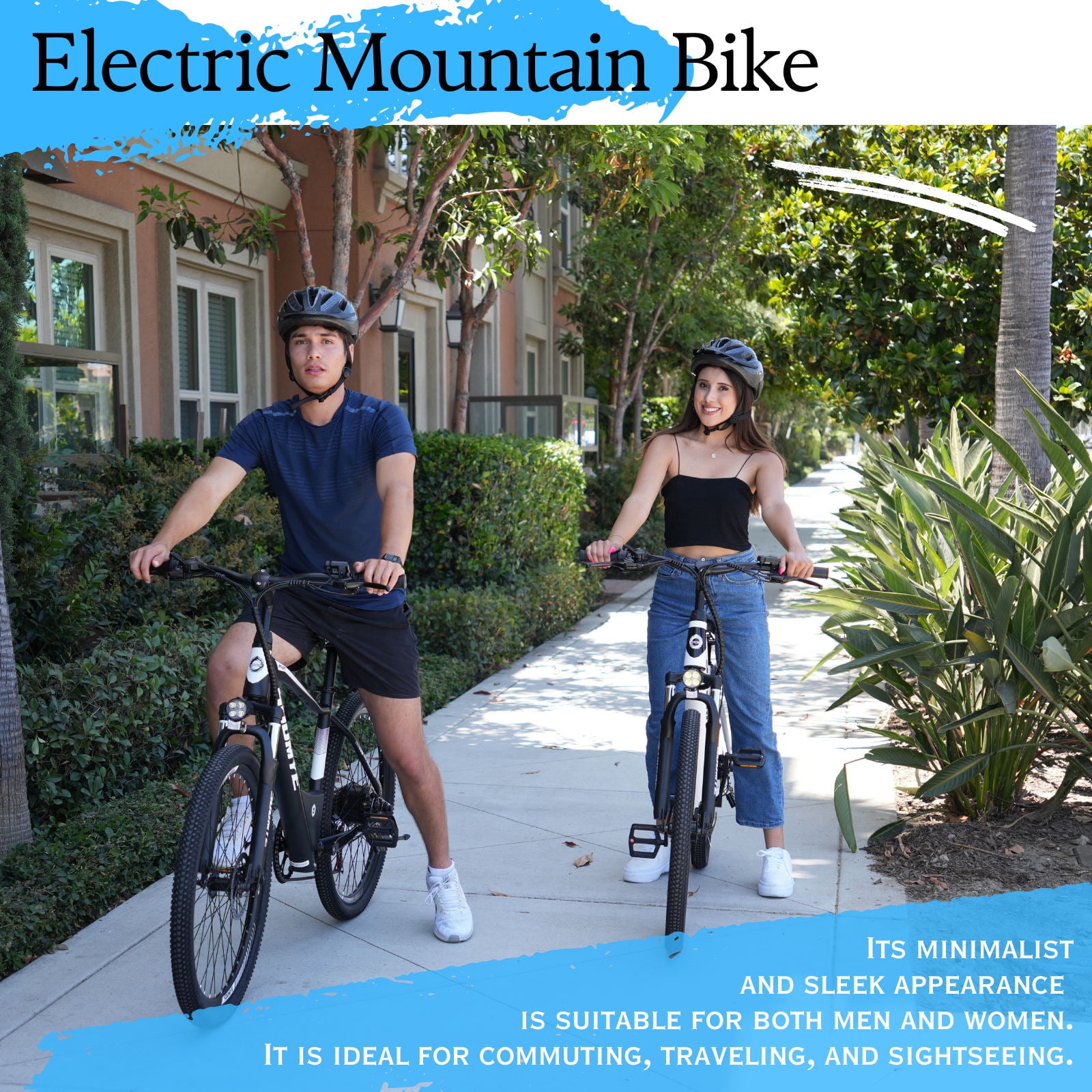 Electric Mountain Bike for Adults 26" Step-Thru/Over Commuting Ebike for Men Women with Peak Power 540w, 360Wh Built-in Battery, LCD Display, 7 Gears & Front Shock Absorber