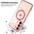 thumbnail image 3 of for Samsung Galaxy S23 Plus 5G Case [Support Magsafe] Love Heart Pattern Magnetic Plating Luxury Elegant Case Camera Protector Soft TPU Shockproof Protective Corner Back Cover -Pink, 3 of 11