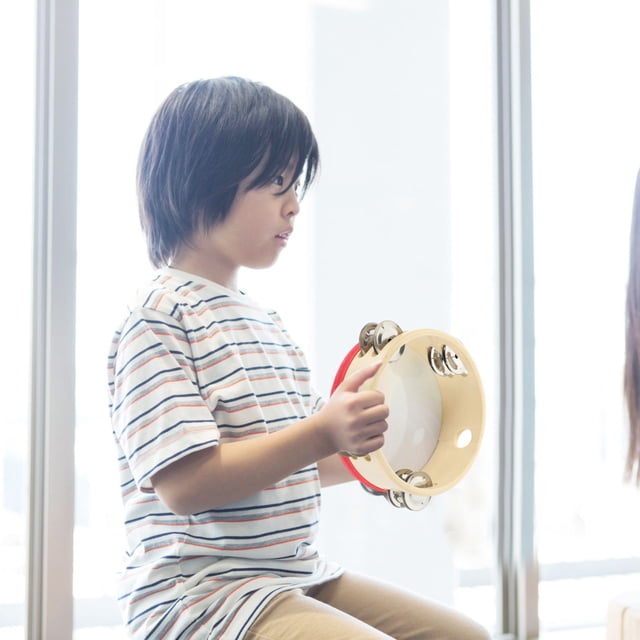 DRAFIDEEP Percussion Hand Drum with Round Shape Assorted Color for Kids 1Pcs