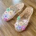 thumbnail image 6 of HAJWOH Women's Flower Jelly Sandals Summer Beach Slippers Colorful Floral PVC Slides Waterproof Non-Slip Flat Shoes for Outdoor Indoor, 6 of 6
