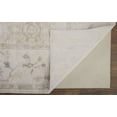 thumbnail image 6 of HomeRoots 515008 9 x 12 ft. Tan Ivory & Orange Floral Hand Knotted Stain Resistant Rectangle Area Rug, 6 of 8
