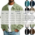 thumbnail image 3 of Gamivast Men's Corduroy Jackets Button Down Long Sleeve Shacket Tops Vintage Bomber Coat with Pocket Casual Fall Winter Outerwear Everyday Wear, 3 of 7