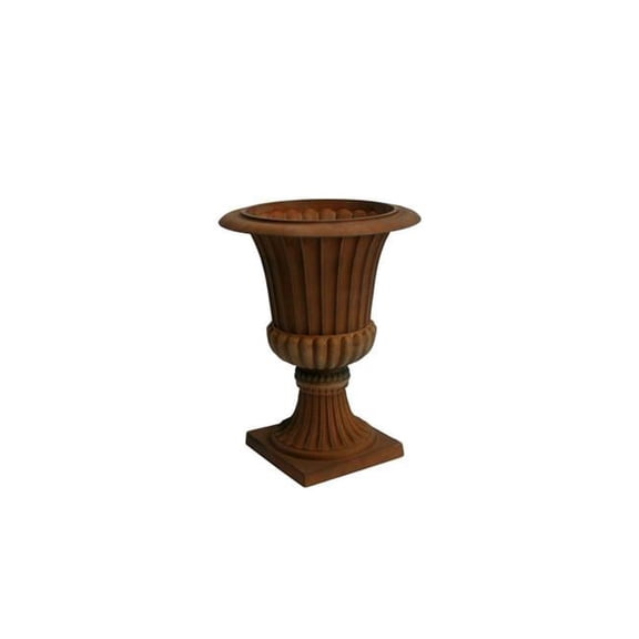 16.25 in. Dia. x 21.25 in. Acerra Urn Planter - Rust