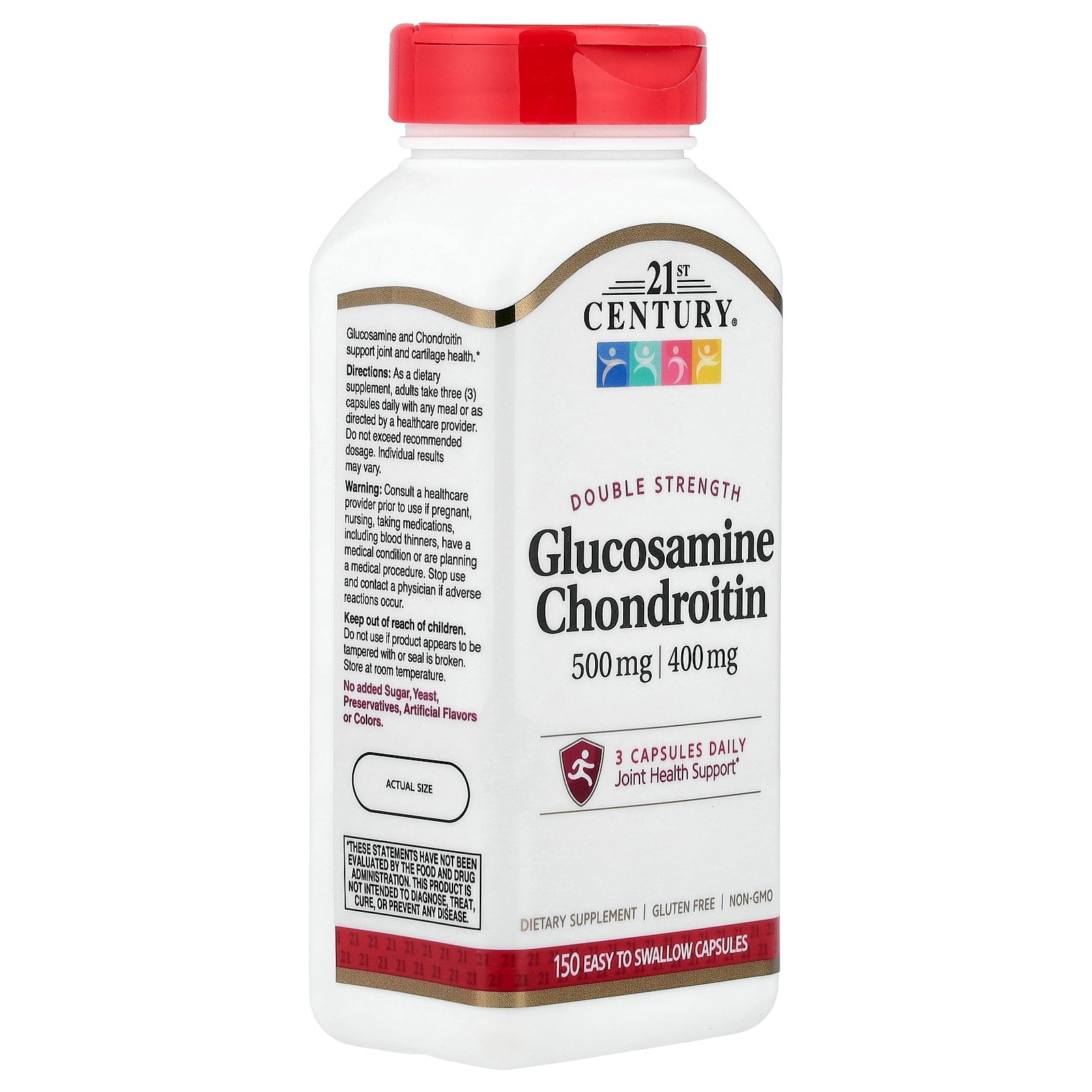 21st Century Glucosamine & Chondroitin Supplement Capsules, 150 Count