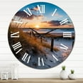 thumbnail image 3 of Designart "Calm Path To Dune Beach IV" Nautical & Beach Oversized Wall Clock, 3 of 5