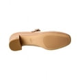 thumbnail image 4 of Stuart Weitzman Louise 50 Block Leather Mary Jane Pump, 8.5, Beige, 4 of 5