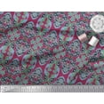thumbnail image 3 of Soimoi Polyester Crepe Fabric Swirls & Floral Artistic Printed Fabric 1 Yard 52 Inch Wide, 3 of 3