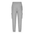 thumbnail image 5 of Mens Cargo Pants Solid Color Pocket Drawstring Elastic Waist Pants Gray, 5 of 6