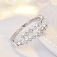 thumbnail image 1 of Anillo de Plata de Ley 925 simplicidad ajustable para mujer moda exquisita estudiante novia joyería accesorios fiesta de boda, 1 of 2