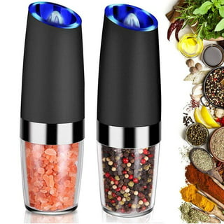 Electric Gravity Salt and Pepper Grinder – 6 AAA Batteries Powered