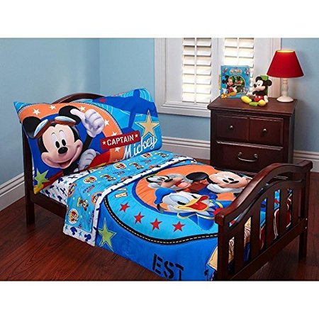 Disney Mickey Mouse 4 Piece Toddler Bed Set