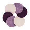 thumbnail image 3 of Algodón Cuerda Taza Almohadilla Delicada Hermosa Práctica Decorativa Duradera Posavasos Mesa De Madera Algodón Tejido Redondo Aislamiento Térmico Taza Almohadilla Estera Bebida Posavasos 6 Piezas sonducket HA025362-02, 3 of 6