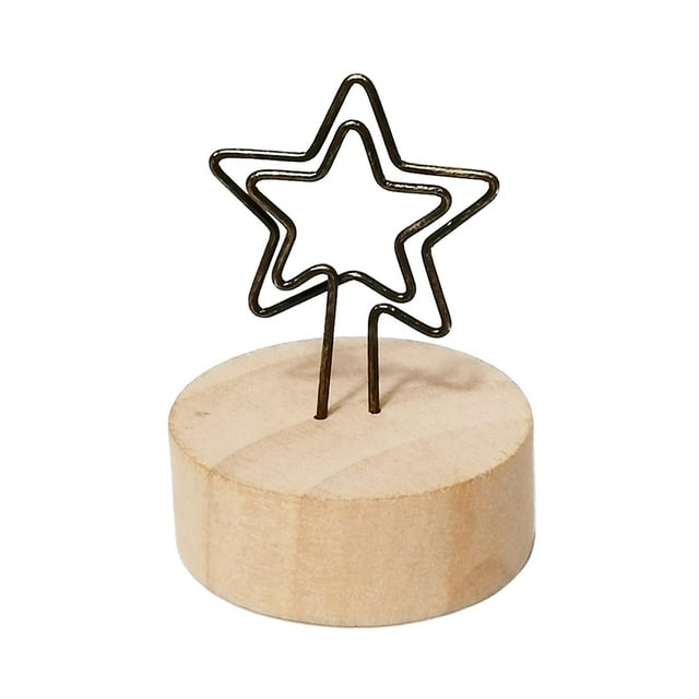 Place Card Holder Free Standing Cute Metal Wire Photo Holder Table Number Stand Star