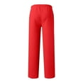 thumbnail image 4 of Baggy Sweatpants Men Casual Drawstring Waist Lightweight Wide Leg Sweat Pants for Men Red 2XL, 4 of 6