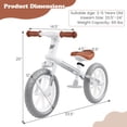thumbnail image 3 of Honeyjoy 12" Balance Bike 2 Wheels Children's Bicycle with Adjustable Seat White, 3 of 10