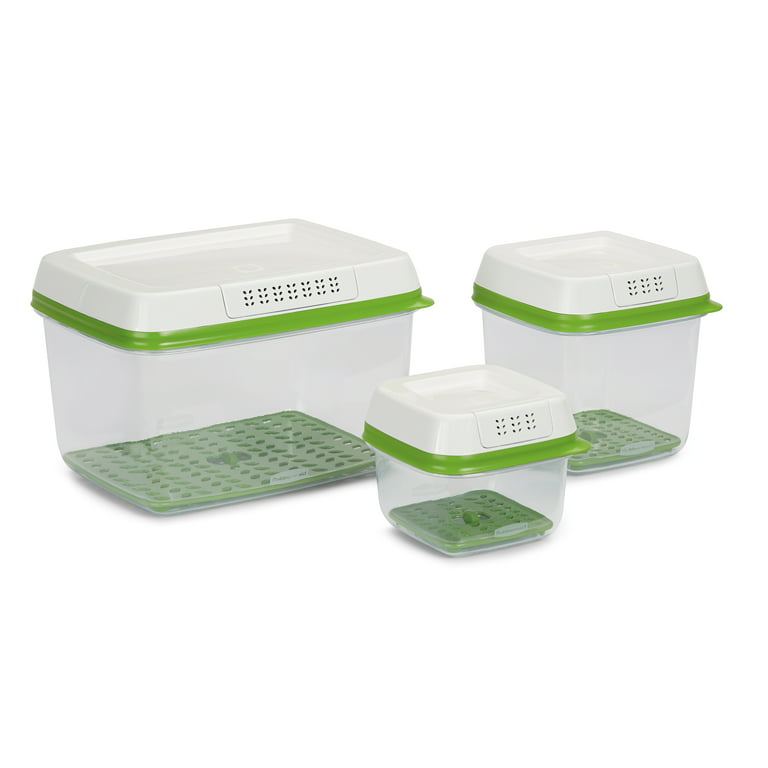 Rubbermaid® Fresh Works™ Medium Green/Clear Produce Saver Container, 6.3 c  - Harris Teeter