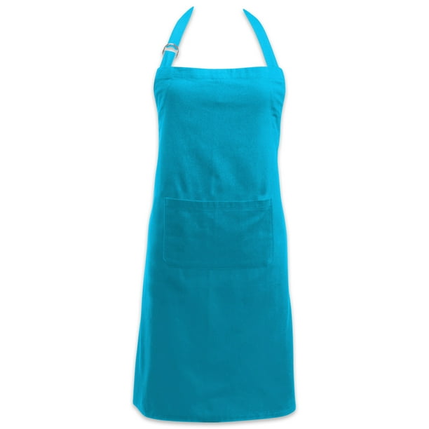 DII Neon Blue Chef Kitchen Apron, 32x28", 100 Cotton