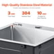 thumbnail image 3 of VEVOR Fregadero de cocina de 15" de montaje superior, de un solo tazón, con lavabo empotrado, barra de acero inoxidable, 3 of 9