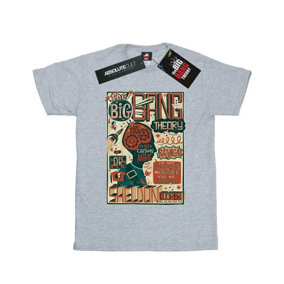 Big Bang Theory T-Shirt Boyfriend en Coton pour Femmes avec Affiche Infographique