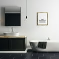 thumbnail image 2 of Stupell Industries Cat Peeking Bathroom Tub Animals & Insects Painting Gold Floater Framed Art Print Wall Art, 2 of 6
