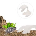 thumbnail image 1 of WASHWEPE 2Pcs White Turtle Basking Platform with Suction Cup Durable Plastic Turtle Climbing Stand for Aquarium, 1 of 8