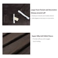 thumbnail image 3 of Microplush Sherpa Blanket with Sleeves for Women and Men Brown, 3 of 5