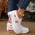 thumbnail image 5 of CHWshoes Shoes For Women Sneakers Slip Ons Canvas Shoes Fashion Casual Summer Low Top Platform Walking Flats Loafers，White Size 41, 5 of 8
