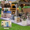 thumbnail image 2 of Bibana Set of 2 Artificial Boxwood Topiary Ball Trees with Pink Flower, Faux Shrub Bushes with Ground Spike 25.5", UV Resistant Fake Boxwood Plants for Indoor, Garden, Porch, Patio Decor, 2 of 6