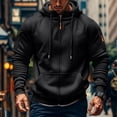 thumbnail image 1 of MHFRRA Sudadera con Capucha y Cremallera, Chaqueta con Cremallera Completa, Sudadera Ligera y Suave para Uso Deportivo Informal Al Aire Libre, Ajuste Cómodo Negro, 1 of 4