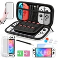 thumbnail image 1 of Carrying Case for Switch OLED, 11 in 1 Accessories Kit for Nintendo Switch OLED with Transparent Hard Protective Case, HD Switch Screen Protector and Thumb Grip Caps, 1 of 9