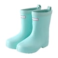 thumbnail image 3 of FINALGANG Toddler Kids Boys Girls Waterproof Rain Boots Solid Color Lightweight Grippy Sole Boots For Outdoor Playing Rainy Day Activities Green 5-5.5 Years, 3 of 4