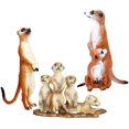 thumbnail image 1 of Meerkat Figurine, Realistic Plastic Wild Simulation Mongoose Figurine Set for Collection, Mongoose Statue Meerkat Statue, Home Decor Accessories, Pack of 3, 1 of 8