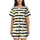thumbnail image 1 of Balery Lemon Conjunto de Pijama para Mujer con Estampado, Dos Piezas de Manga Corta y Shorts, Ropa de Dormir Suave con Cuello Redondo y Bolsillos-Large, 1 of 6