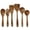 Dark Brown, variant on Elama 6 Piece Acacia Wood Kitchen Utensil Set