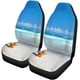 thumbnail image 1 of Juego de 2 fundas para asientos de coche ABPHQTO playa mar Tropical bajo el cielo azul protector universal, 1 of 4
