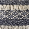 thumbnail image 7 of Laddha Home Designs Handwoven Diamond Striped Wool Throw Pillow Cover - 20" - Blue and White, 7 of 7