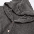 thumbnail image 3 of Womens 2025 Winter Long Sleeve Button Down Fuzzy Fleece Open Front Hooded Cardigans Jackets Coats Outerwear with Pocket, 3 of 9