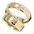 thumbnail image 3 of Pompeii3 Gold Matching His Hers Two Tone Wedding Ring Band Set, 3 of 3