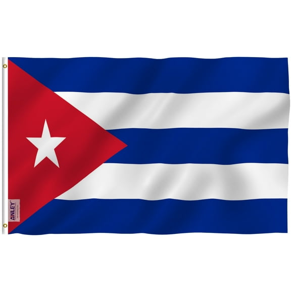 Anley Fly Breeze 3x5 Foot Cuba Flag - Vivid Color and UV Fade Resistant - Canvas Header and Double Stitched - Cuban National Flags Polyester with Brass Grommets 3 X 5 Ft