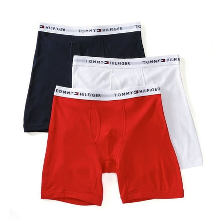 UPC 088541316361 product image for Tommy Hilfiger Mens 3-Pack Cotton Classics Boxer Brief Black/Red/White Medium | upcitemdb.com