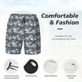 thumbnail image 5 of Daiia Tropical Sloth Mens Swim Trunks Swim Shorts Quick Dry Swim Shorts with Mesh Lining Pockets-X-Large, 5 of 9