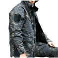 thumbnail image 6 of Men's Sport Coats Fashion Casual Camouflage Windproof Warm Rain Jacket Long Sleeve Hooded Casual Outwear, 6 of 6