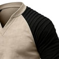 thumbnail image 6 of RongHuan Henley Shirts for Men Long Sleeve V-Neck Tshirts Vintage Slim Fit Sports T-Shirt Casual Color Block Tees, 6 of 7
