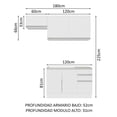 thumbnail image 4 of Cocina Integral Completa Madesa Glamy 180cm Blanco 09, 4 of 8