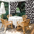 thumbnail image 4 of Outdoor Curtains for Patio Waterproof, Leopard Printed Outdoor Privacy Panels Grommet, Farmhouse Vintage Animals Black Grey Blackout Outside Curtains for Porch/Cabana/Pergola/Gazebo 54"x95", 2 Panels, 4 of 8