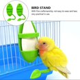 thumbnail image 4 of Alimentador de loros con soporte de pie, soporte de plástico para frutas y verduras, contenedor de comida colgante, accesorios para jaula, suministros para pájaros y mascotas, 2 uds., 4 of 5