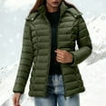 thumbnail image 2 of Busydd Winter Jackets for Women Casual Warm Solid Color Womens Puffer Jacket Fashion Long Sleeve Zip up Womens Jacket with Pockets S, 2 of 9