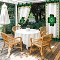 thumbnail image 6 of Outdoor Curtains for Patio Waterproof, St. Patrick's Lucky Day Clovers Shamrock Grommet Gazebo Curtains for Porch, Pergola,Backyard,Outside, 2 Privacy Panels 54 x 84 Inch, Green Buffalo Check Plaids, 6 of 9
