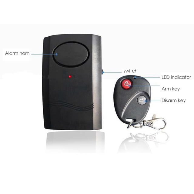 Alarma de vibración inalámbrica con control remoto de 120 dB para seguridad del hogar, motocicleta, puerta de automóvil, ventana, alarma antirrobo